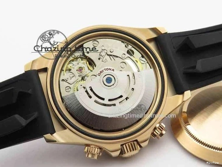 MiroTime 0316 RelaxedFit Daytona 116515 Noob 1:1 Best Edition Rose Gold Dial On Black Rubber Strap A7750(Free Extra Strap) 3740